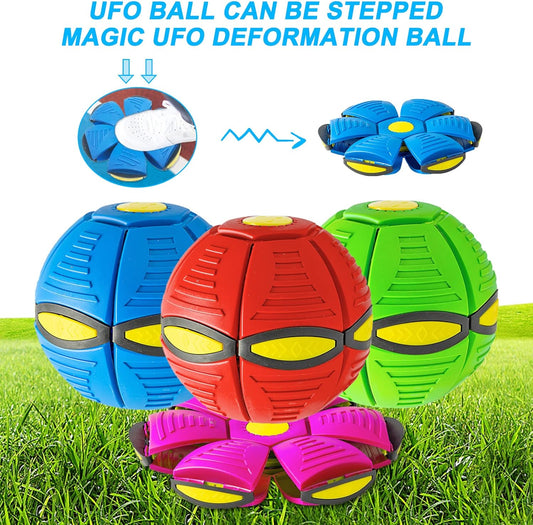 Pet Toy Flying Saucer Ball For Dogs 6 Lights Flying Saucer Ball Outdoor Yard Dog Toys Magic Stomp Magic Ball Children Toy Magic UFO Ball For Dogs Game