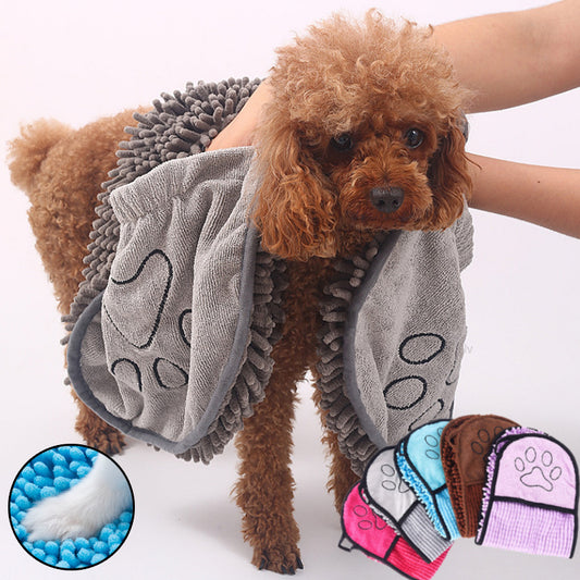 Super Absorbent Pet Bath Towel – Quick-Drying Microfiber Dog & Cat Bathrobe