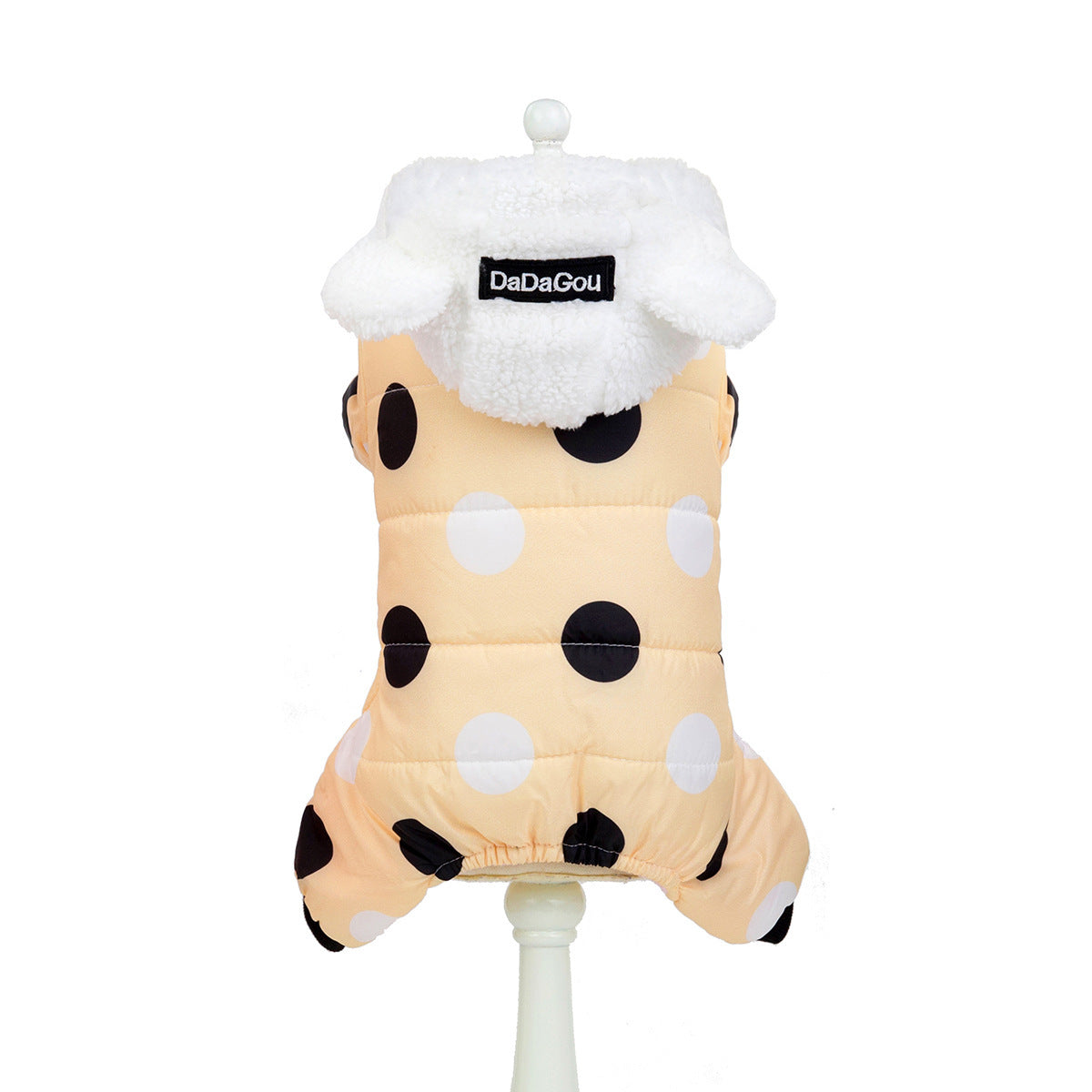 Warm Polka Dot Cotton Pet Coat