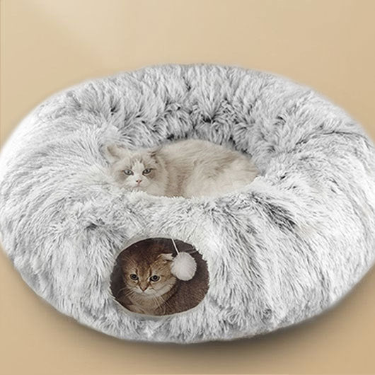 Plush Cat Bed, Cat Tunnel, Winter Warm Creative Pet Bed, Foldable Cat Passage, Dog Bed