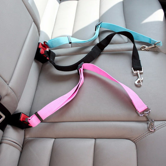 Retractable Dog Car Safety Belt – Adjustable Pet Seat Belt for Safe Travel