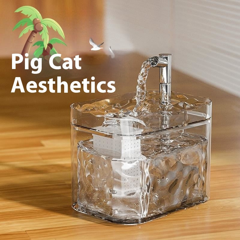 Cat Water Fountain Automatic Circulation Flow Water Fountain Kitten Drinking Water Apparatus