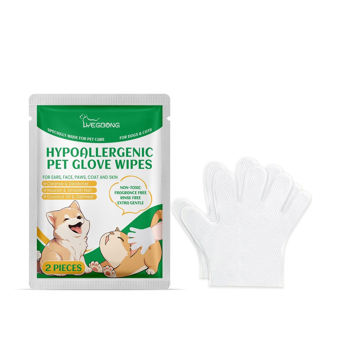 Hypoallergenic Pet Glove Wipes