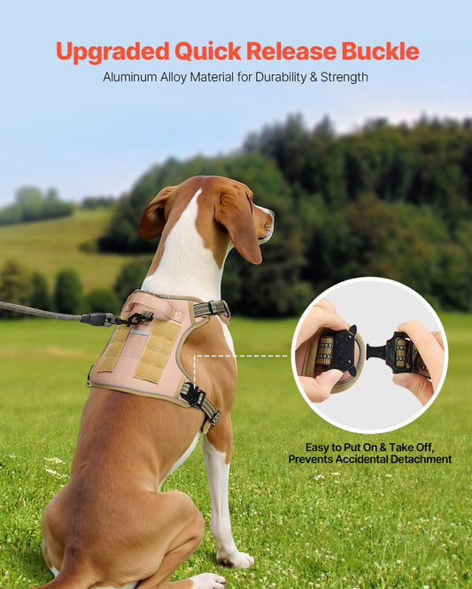 Dog Harness For Large Dogs No Pull Tactical Dog Harness Adjustable Pet Vest