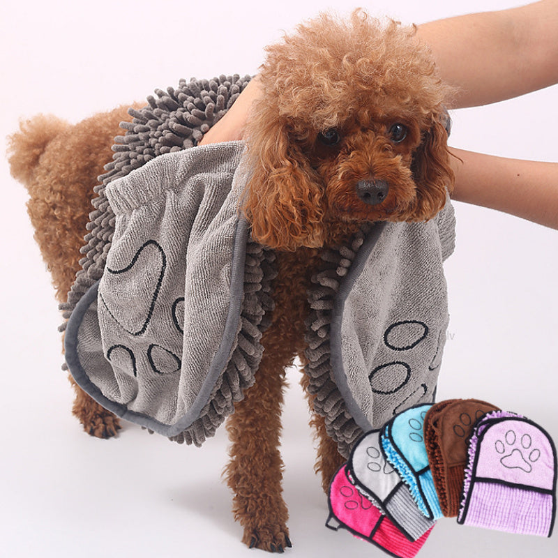 Super Absorbent Pet Bath Towel – Quick-Drying Microfiber Dog & Cat Bathrobe