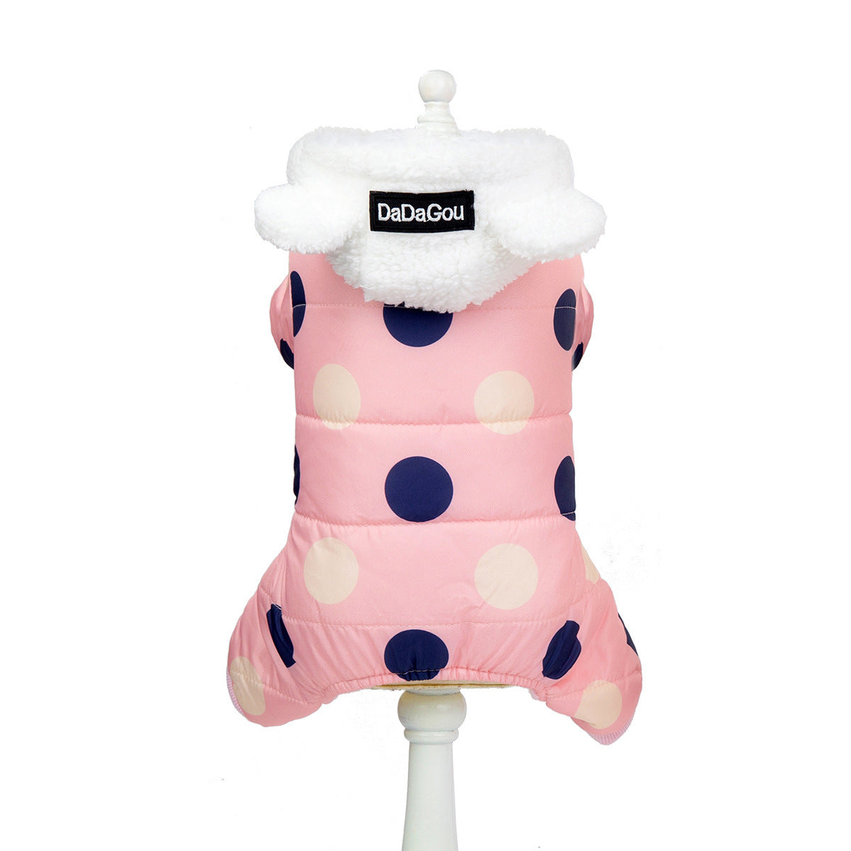 Warm Polka Dot Cotton Pet Coat