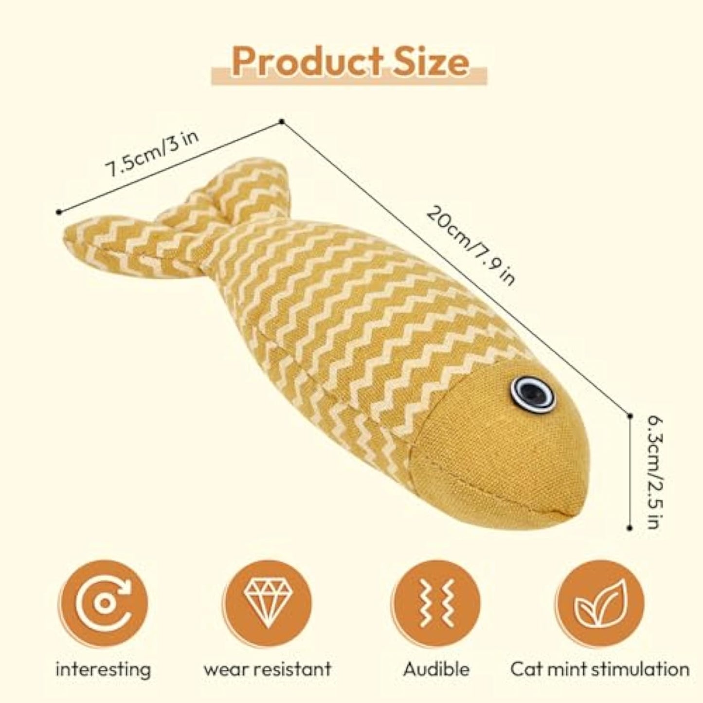 3 Pcs Catnip Toys Fish Cat Toys Self Play Cat Toys For Indoor Cats And Kitten Catnip Cat Toy Interactive Kitten Exercise Kicker Toys For Indoor Cats