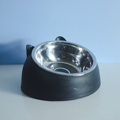 Stainless Steel Double Pet Bowl with Cervical Protection
