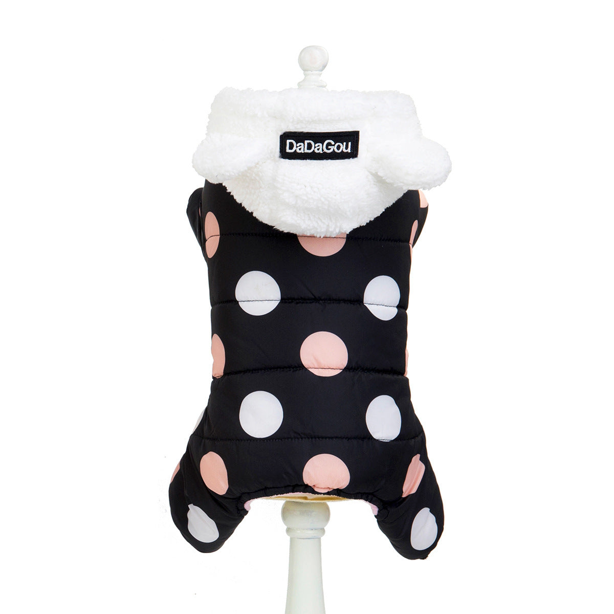 Warm Polka Dot Cotton Pet Coat