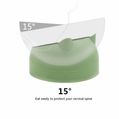 Stainless Steel Double Pet Bowl with Cervical Protection