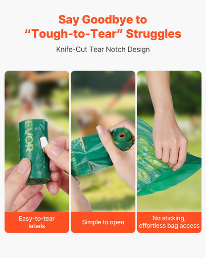 Thick Dog Poop Waste Bags Refill Rolls 270PCS Lavender Scented Biodegradable