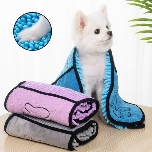 Super Absorbent Pet Bath Towel – Quick-Drying Microfiber Dog & Cat Bathrobe