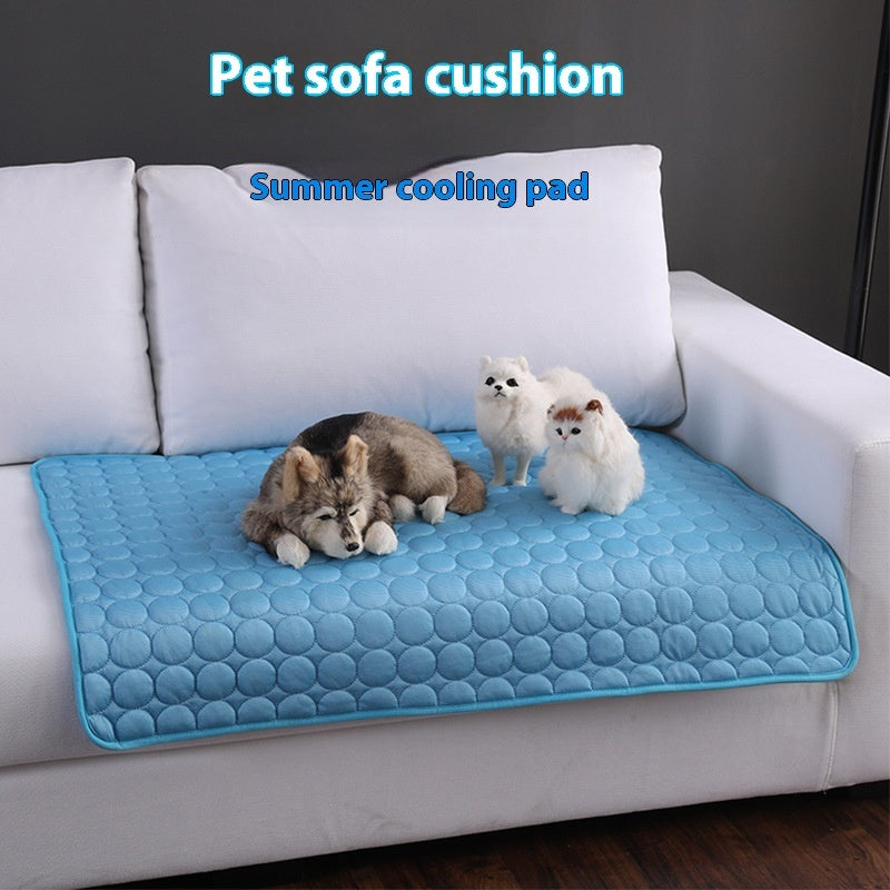 Cooling Mat for Dogs & Cats – Ice Silk Summer Pet Bed