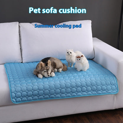 Cooling Mat for Dogs & Cats – Ice Silk Summer Pet Bed