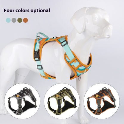 Reflective Dog Harness with Handheld Leash