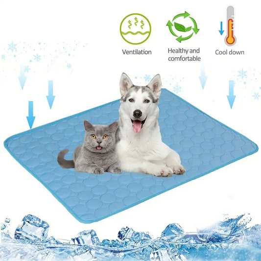 Cooling Mat for Dogs & Cats – Ice Silk Summer Pet Bed